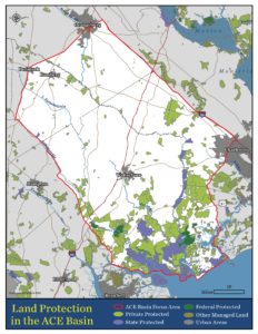 ace basin map land protection