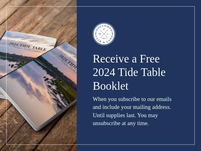 sign up for emails and receive a 2024 tide table